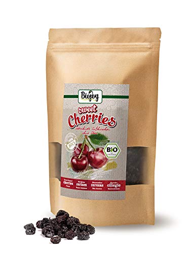 Biojoy Cerezas deshidratadas BÍO, sin hueso sin azufre y sin azúcar (0,5 kg)