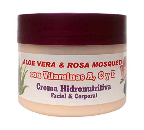 Bionatural 11320 - Crema hidronutritiva facial y corporal con aloe, rosa mosqueta y vitaminas, 250 ml