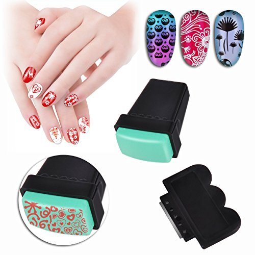 Biutee Set de Stamping Nail Art 13 Pcs Placas Estampacion Uñas +2 Pcs Estampador+2Pcs Raspador Para Manicura