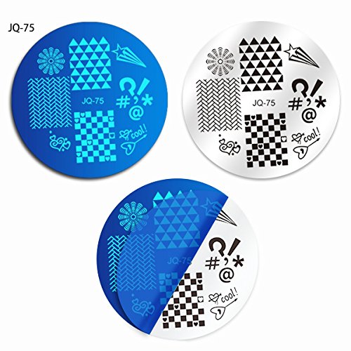 Biutee Set de Stamping Nail Art 13 Pcs Placas Estampacion Uñas +2 Pcs Estampador+2Pcs Raspador Para Manicura