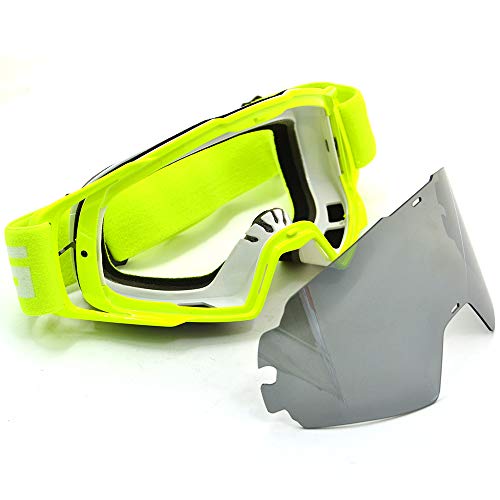 BJ Global - Gafas para motocicleta (lente transparente, para motocross, unisex)