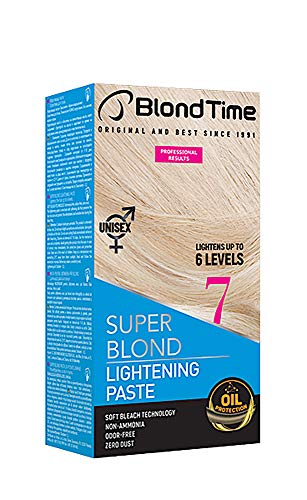 Blond Time Pasta Decolorante aclara hasta 6 tonos Sin Amoniaco Sin Polvo Sin Olor 120 ml