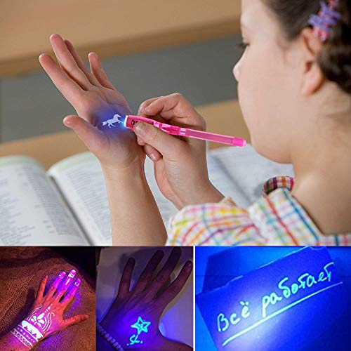 Boligrafo Tinta Invisible, 30 Marcadores Mágicos de con bolígrafos secretos de luz UV para favores de fiesta, detalles cumpleaños infantiles y regalos de bolsa de fiesta