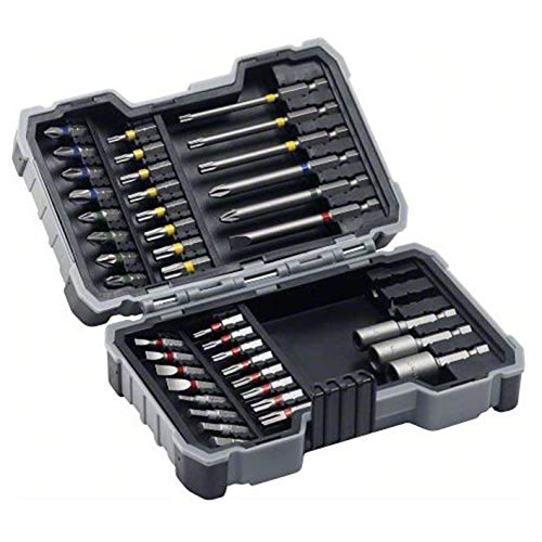 Bosch - Set de 43 unidades para atornillar y llaves de vaso (Ph,Pz,Sl,H,T,Th)