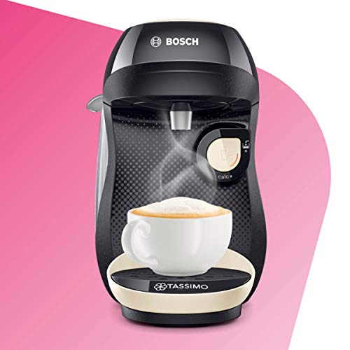 Bosch TAS1007 Tassimo Happy Cafetera de cápsulas, 1400 W, color vainilla y negro