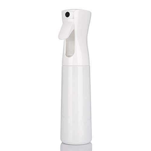 Botella Pulverizador Agua Peluqueria Fina Niebla Pulverizador Continuo Pulverizador Recargable Vacío spray Rizos pulverizar para Pelo Cara Plantas 300ML Blanco