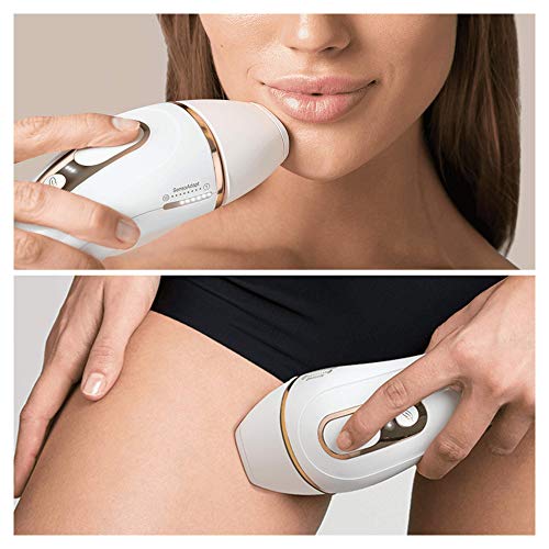 Braun Silk Expert Pro 5 PL5137 Depiladora Luz Pulsada IPL, Última Generación, Depilación Permanente, Cabezal Precisión, Cara Y Cuerpo, Blanco/Dorado