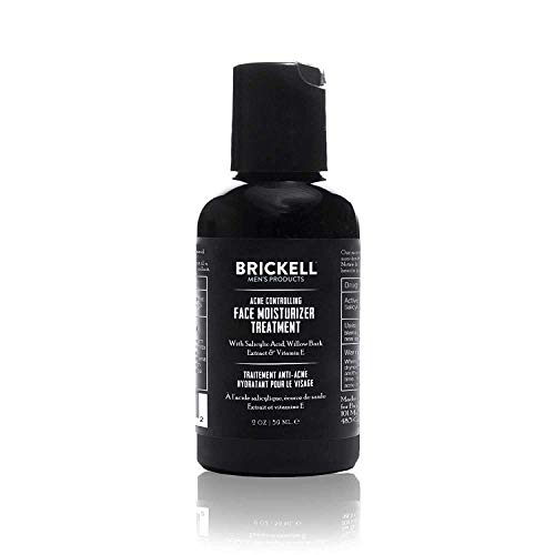 Brickell Men's Products Tratamiento Facial Hidratante Con Control del Acné para Hombres, 2% de ácido salicílico, 59 ml