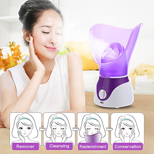 Bromose Sauna Facial, Icoic Humidificador de Vapor Facial Susana con Niebla Caliente para Hidratar y Rostro Limpio, Cuidadando a la piel, Spa casero personal