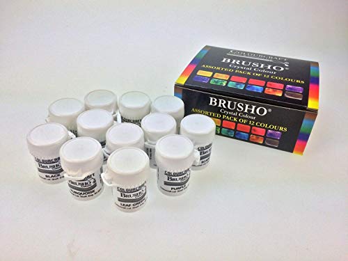 Brusho by Colourcraft Brusho Crystal Set 12 Color Juego de Cristales, Multicolor, 15 Grams