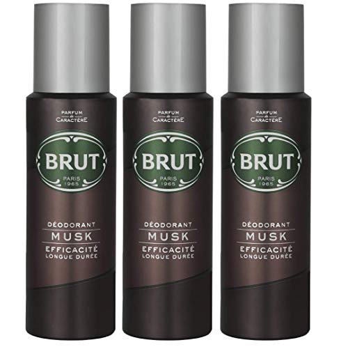 Brut Desodorante Body Spray almizcle largo duree 200 ml (3 unidades)