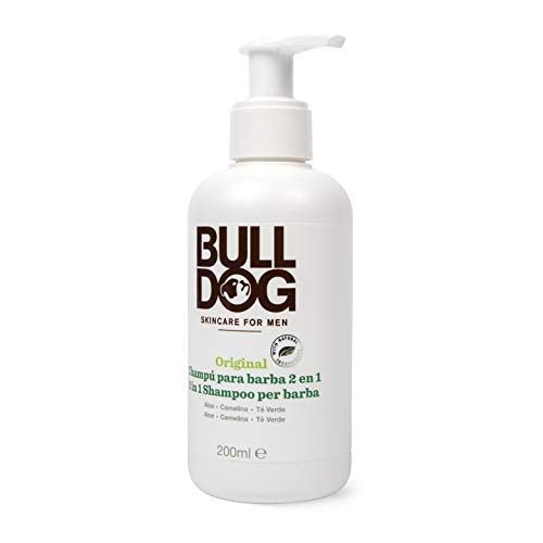 Bulldog Cuidado Facial para Hombres - Kit Rutina Cuidado de Barba Corta, Champú & Acondicionador de Barba 200 ml + Aceite para Barba 30 ml