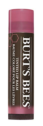 Burt's Bees Balsamo labial con color 100% natural, hibisco con ceras botnicas y manteca de karit - 1 tubo - 21 g