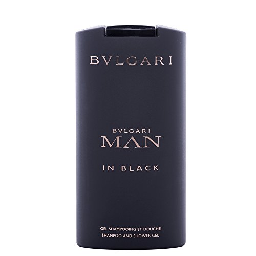 BVLGARI Man in Black gel de ducha Hombres Cabello y cuerpo 200 ml - Geles de ducha (Adultos, Hombres, Cabello y cuerpo, 200 ml, Rumano, Tabaco, Lirio, Cuero, Tuborosa)