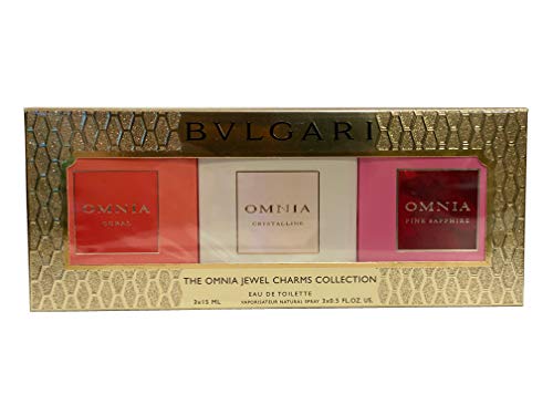 Bvlgari Omnia Jewels Charms Fragrance Geschenkset 15ml Crystalline EDT + 15ml Coral EDT + 15ml Pink Sapphire EDT