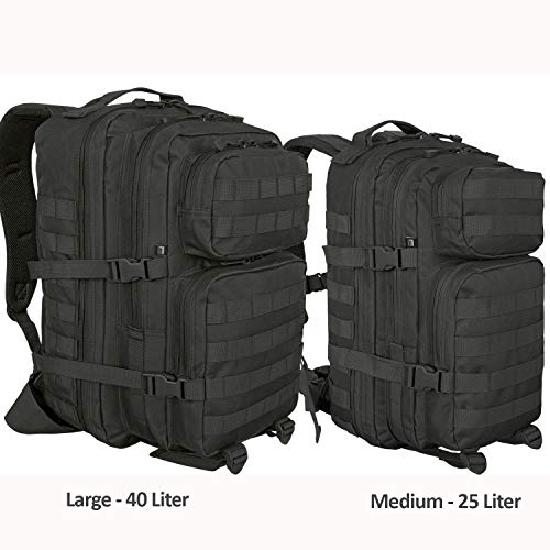 BW-ONLINE-SHOP US Cooper Assault - Mochila, Unisex, BW9514, Negro, Large - 40 Liter