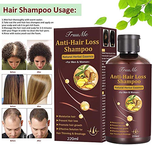 Cabello Champú,Anti Caída del Cabello,Champu Crecimiento Cabello,Hair Loss Shampoo,Promover la Crecimiento del Pelo,Prevención de la pérdida del cabello Tratamiento de la pérdida del cabello(220 ml)