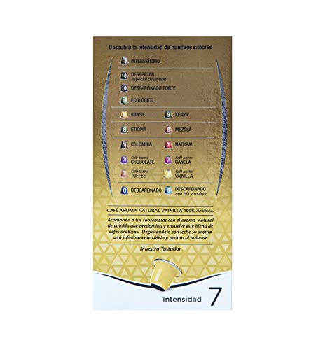 Café FORTALEZA - Cápsulas de café con Aroma Vainilla Compatibles con Nespresso - Pack de 10 Cápsulas