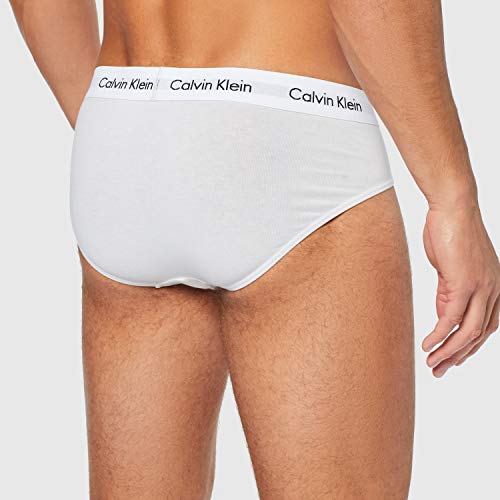 Calvin Klein 3P Hip Brief, Calzoncillos para Hombre (3 unidades), Blanco (White), Medium