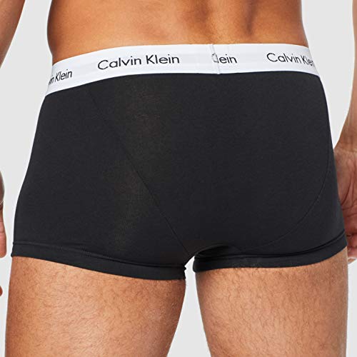 Calvin Klein 3p Low Rise Trunk Bóxer, Schwarz (Black 001), M (Pack de 3) para Hombre