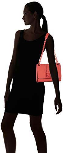 Calvin Klein - Ck Signature Conv Crossbody Md, Bolsos bandolera Mujer, Rojo (Coral), 1x1x1 cm (W x H L)