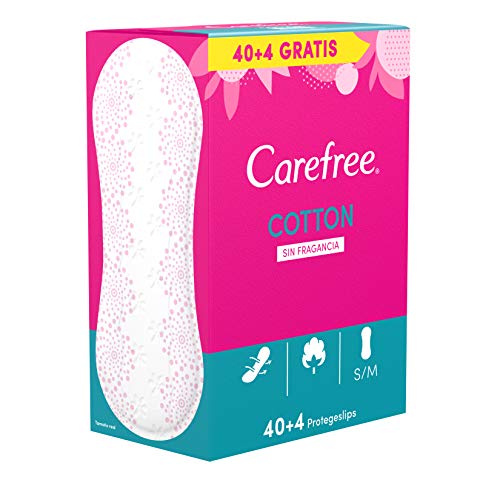 Carefree Salvaslip Cotton Sin Fragancia 44 unidades 120 g, Blanco (63118)