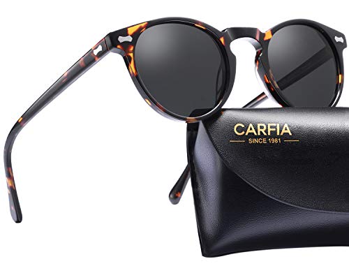 Carfia Vintage Polarizadas Gafas de Sol Mujer Hombre UV400 Protección para Viajes Conducir