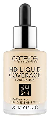 CATRICE BASE DE MAQUILLAJE HD LIQUID COVERAGE 002 PORCELAIN BEIGE 30ML