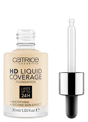 CATRICE BASE DE MAQUILLAJE HD LIQUID COVERAGE 002 PORCELAIN BEIGE 30ML