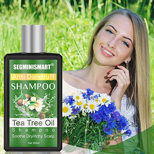 Champú de árbol de té,Champú AntiCaspa de Aceite de Arbol de Te,Champú de Árbol del Té,limpieza profunda de caspa, el cuero cabelludo seco y el cabello con picazón