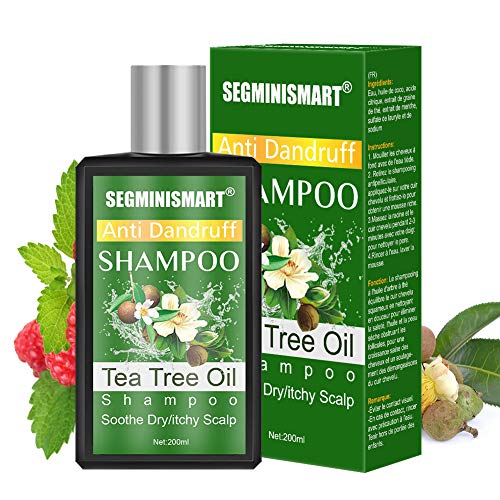 Champú de árbol de té,Champú AntiCaspa de Aceite de Arbol de Te,Champú de Árbol del Té,limpieza profunda de caspa, el cuero cabelludo seco y el cabello con picazón