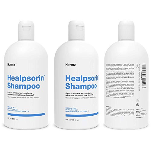 Champú Terapéutico 500ml Tratamiento Para Psoriasis Capilar, Eccemas, Descamación y Picazón del Cuero Cabelludo, Combate el Exceso de Grasa - Healpsorin