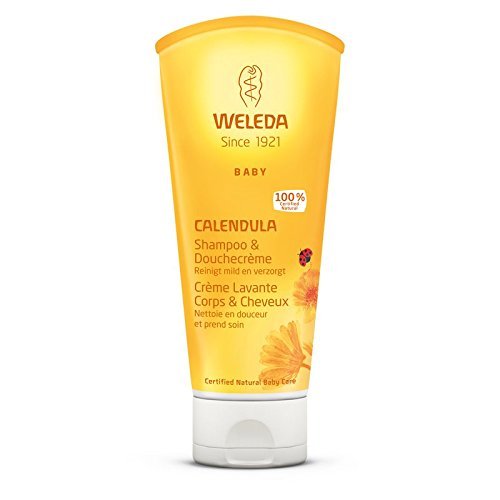 Champú y Gel de Ducha de Caléndula - Weleda (200 m) - Se envía con: muestra gratis y una tarjeta superbonita que puedes usar como marca-páginas!