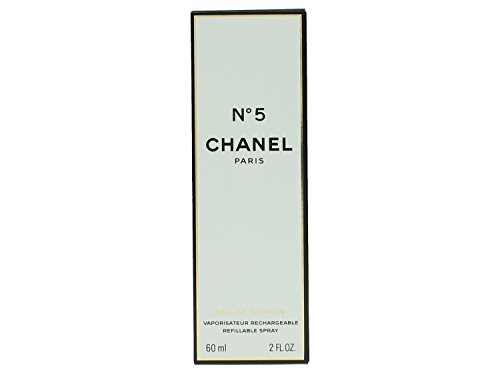 CHANEL N°5 EAU DE PARFUM REFILLABLE SPRAY 60 ml Mujeres - Eau de parfum (Mujeres, 60 ml, Botella rellenable, Jazmín, Rosa, Vainilla, Aerosol, 1 pieza(s))