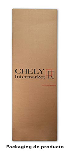 Chely Intermarket, Espejo de Pared Cuerpo Entero 35x140cm(51,50x157cm)/Blanco-D34/Mod-147, Ideal para peluquerías, salón, Comedor, Dormitorio y oficinas. Fabricado en España. Material Madera.