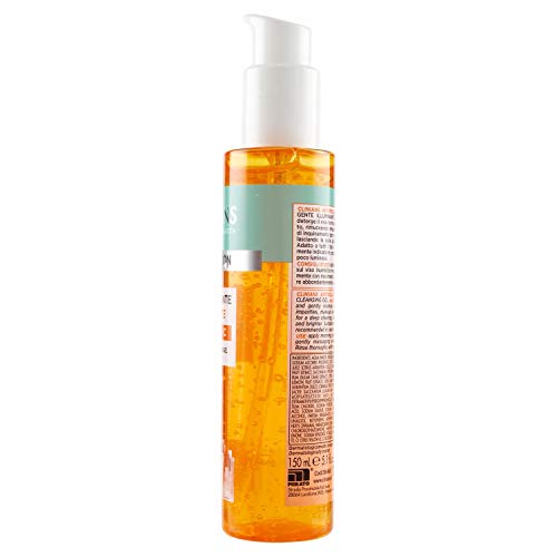 CLINIANS ANTIPOLLUTION gel limpiador iluminador para todos los tipos de piel, con Vitamina C, 150 mL