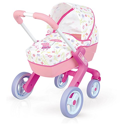 Cochecito Pop Pram de Peppa Pig para muñecos bebé (Smoby 251306) , color/modelo surtido