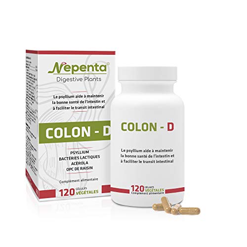 COLON-D * 450 mg / 120 cápsulas * Antioxidantes, Digestión (estreñimiento), Inmunitario * Garantía de satisfacción o reembolso * Fabricado en Francia