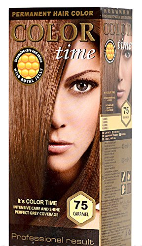 Color time, tinte permanente para el cabello de color caramelo 75