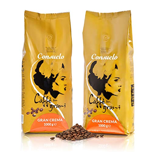 Consuelo Gran Crema Café en grano italiano, 2 x 1kg