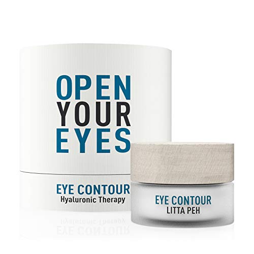 CONTORNO DE OJOS antiarrugas para Bolsas y Ojeras - EYE CONTOUR - Tratamiento Orgánico con Ácido Hialurónico Puro - Usar con Serum Facial - 15ml