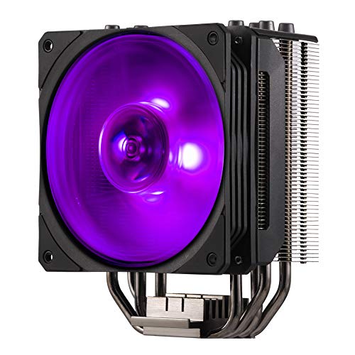 Cooler Master Hyper 212 RGB Black Edition Sistema Refrigeración - Elegante, Llamativo y Preciso - 4 Tubos de Calor Contacto Directo Continuo con Aletas, Ventilador SF120R RGB