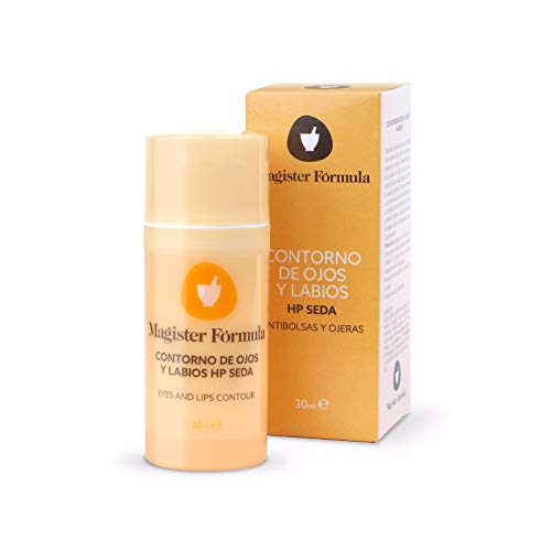 Crema Contorno de Ojos y Labios HP Seda 30ml | Ácido Hialurónico | Hidrolizado Seda Natural | Serum Hidratante Antiarrugas y Antiojeras | Mujer y Hombre | Dia y Noche | Magister Formula