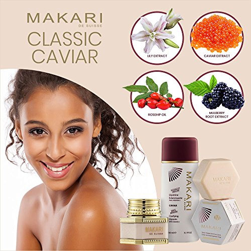 Crema Facial De Caviar De 1.0 Oz de la línea Classic de Makari - Crema Facial Hidratante Que Aclara Y Da Brillo - Crema Hidratante Anti-Edad Diaria Para Marcas Oscuras y Descoloración