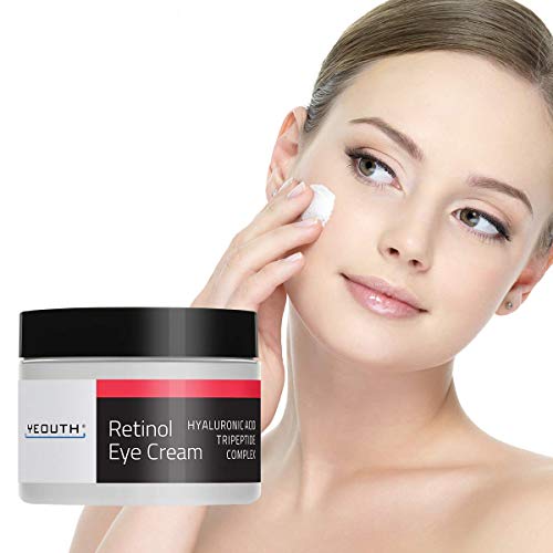 Crema para los ojos con Retinol 2.5% YEOUTH, ácido hialurónico, cafeína, té verde, antiarrugas.