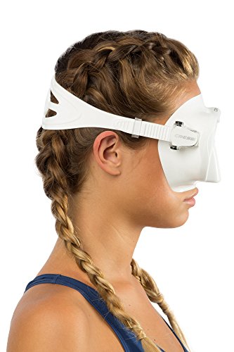 Cressi F1 Mask Máscara Monocristal Tecnología Frameless, Unisex, Blanco, L