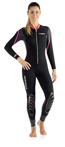 Cressi Lei Monopieza para Mujer en Neopreno de 2.5 mm para Aguas Cálidas, Negro/Gris/Rosa, S/2