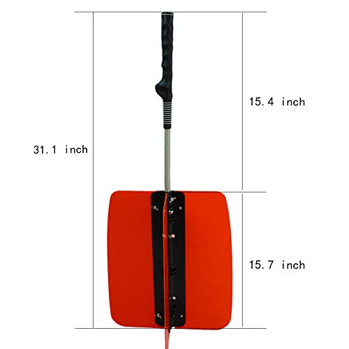 CRESTGOLF Golf Power Swing Fan Trainer Guía de práctica Ayudas de Entrenamiento, Golf Swing Trainer Power Resistance Fan Golf Pinwheel Speed Practice Training-Naranja