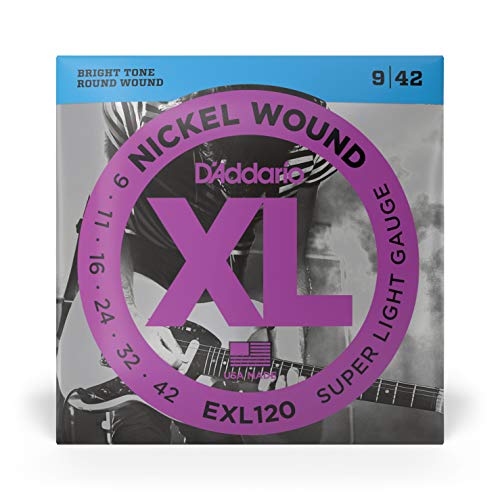 D'Addario EXL120 - Juego de cuerdas para guitarra eléctrica de níquel, 9-42