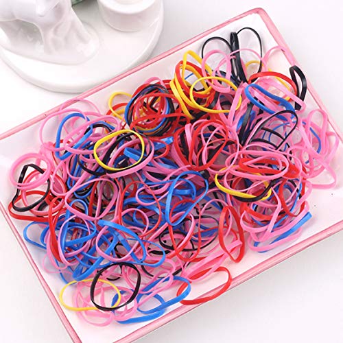 Dancepandas Gomas de Pelo 1800PCS Trenzadas Banda Elástica de Pelo Hair Band Mini Titular de Cola de Caballo para Trenzas, Peinado de Boda y Más 2 cm en Diámetro